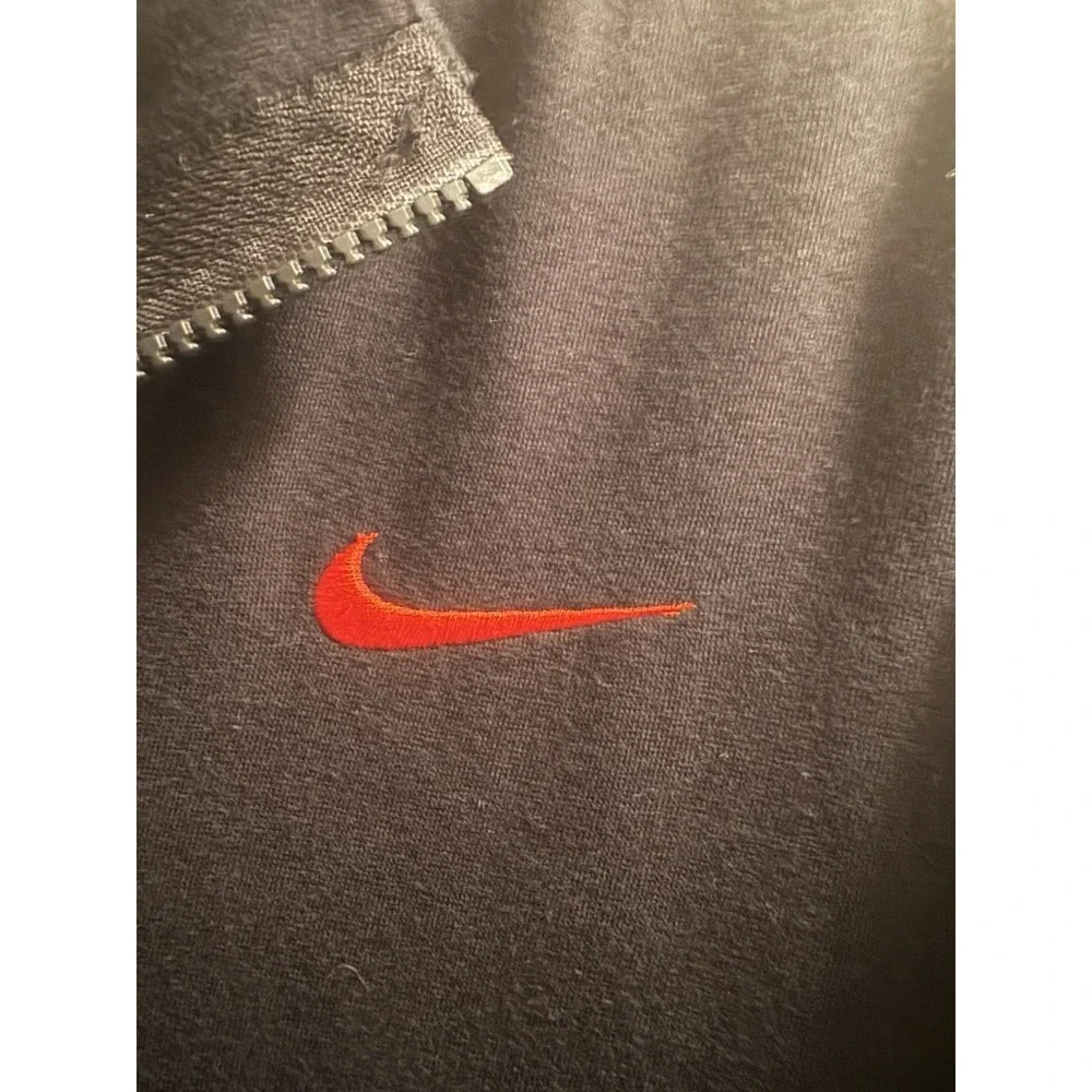 Nike Y2K XS Xsmall Pullover Quarter Zip Black Houndstooth Swish Logo White Tag
